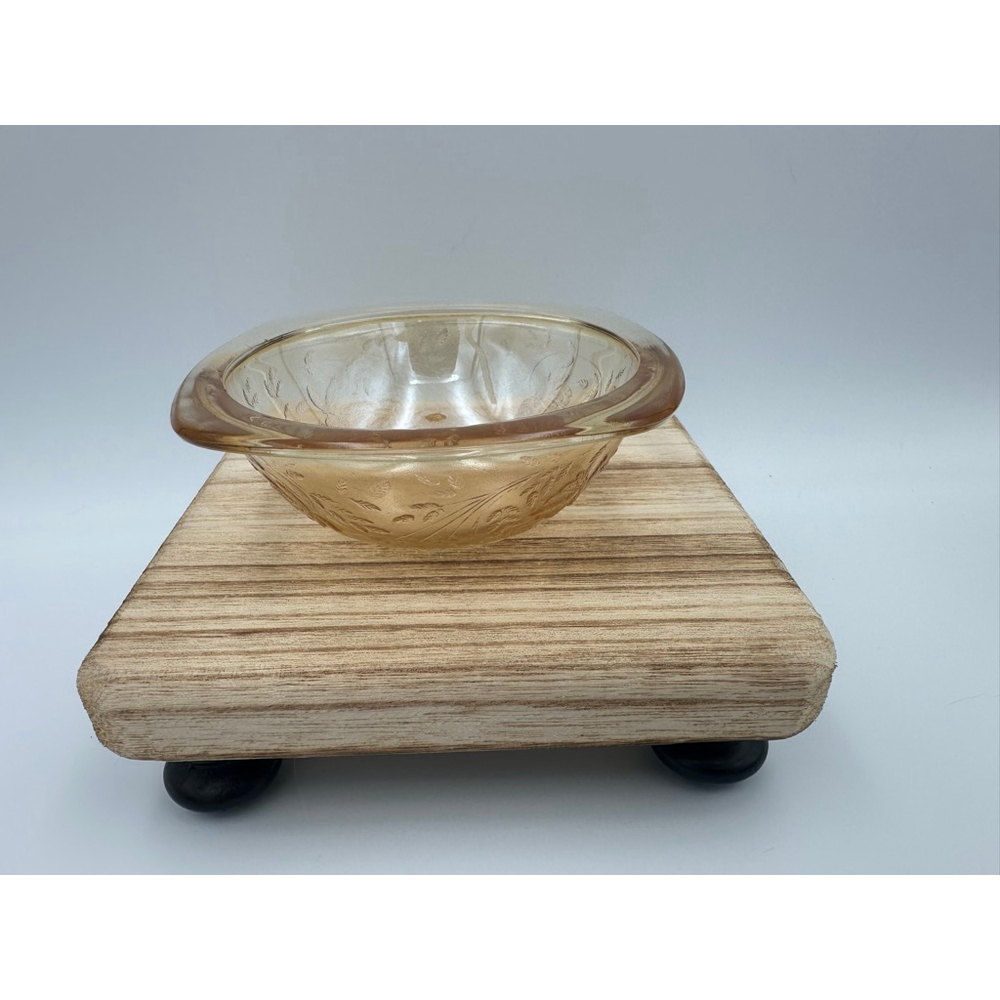1930s Macbeth-Evans Thistle Bowl |Topaz Depression Glass | Berry Sauce Dish
